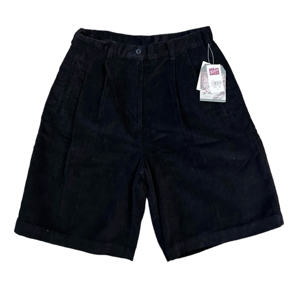 Woolrich 90’s Y2K Womens Cord Corduroy Bermuda Shorts Black Vintage Preppy 12